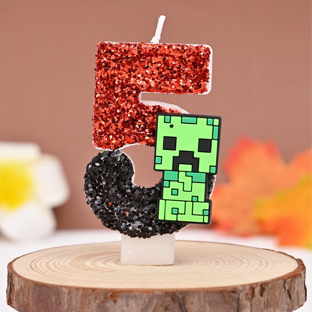 Number Birthday Candle 0-9 Glitter Cake Decoration Candle for Baking Party Supplies Kids Celebration Cake Topper Candle