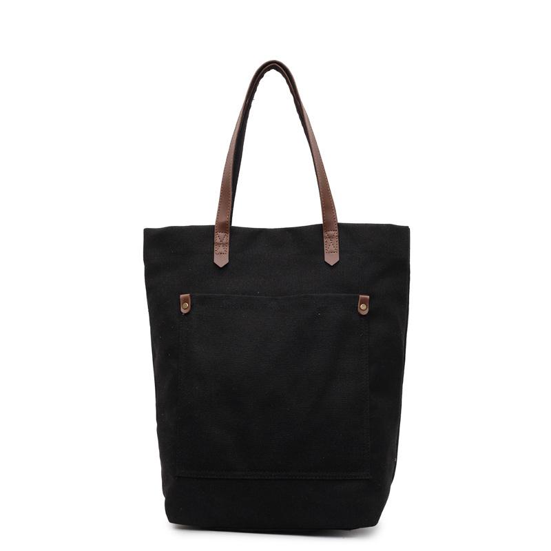 Shoulder bag Women's tide large-capacity canvas bag Simple handbag Student class bag Men's and women's tote bag