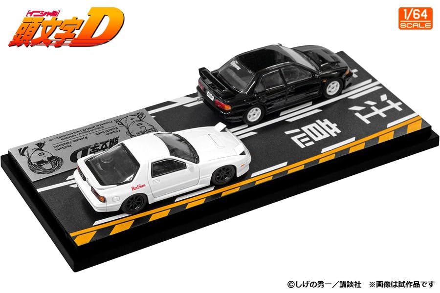 MODELER'S 1/64 Initial D Set Vol.17 Kyoichi Sudo Lancer Evolution III & Ryosuke Takahashi RX-7 (FC3S) Completed Product
