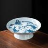 Ceramic High-Footed Tea Snack and Fruit Plate
