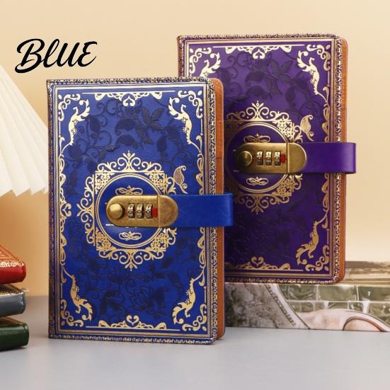 Durable A5 Diary Combination Code Notebook Lock with Password Journal 3 Digit Ink Bleed Resistant Paper for Privacy Thick