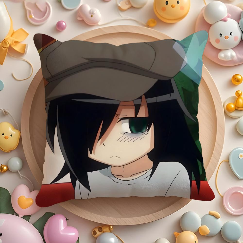 Anime T-Tomoko K-Kuroki Cushion Cover Home & Car Multi-Scene Pillow Cover - Reversible, Soft & Durable for Daily Use