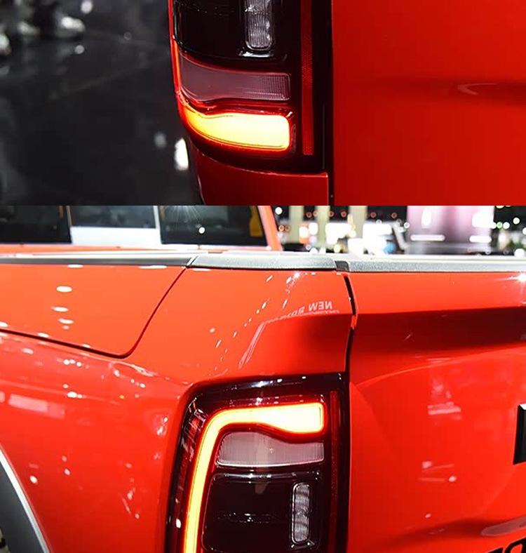 Upgraded LED Rear Tail Lights with Turn Signals & Daytime Running Lights for 09-18 Dodge Ram