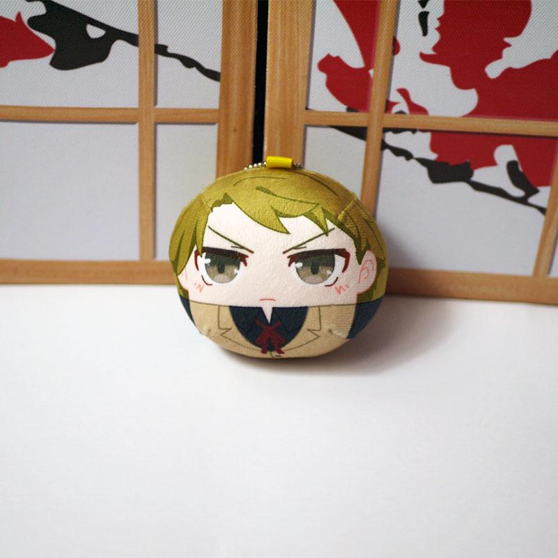 Poupée en peluche 8cm Anime Dazai Osamu Nakajima Atsushi Kunikida Doppo Edogawa Rampo Jouet Pendentif Cosplay de Jeu Porte-clés en peluche Cadeau 8cm brown