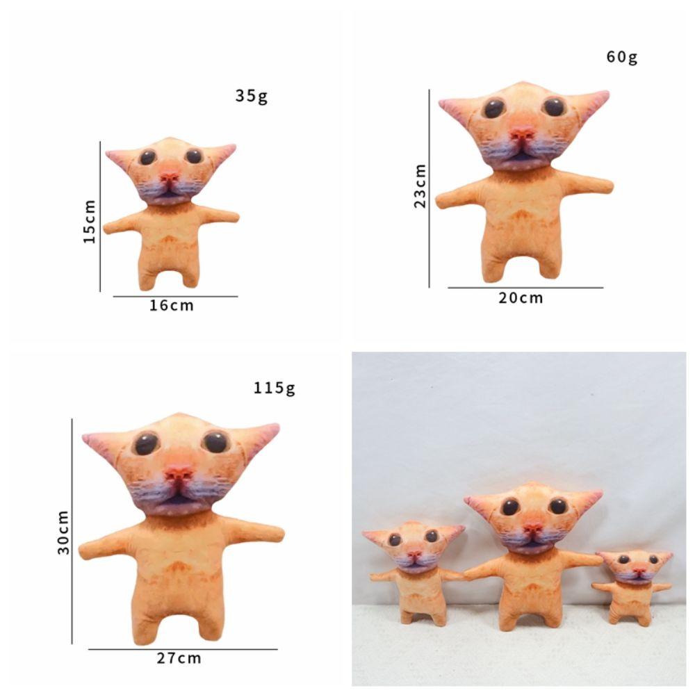 Cartoon Yellow Cat Plush Toys Home Decor Stuffed Cat Doll Creative Cat Pillow Doll Room Decoration