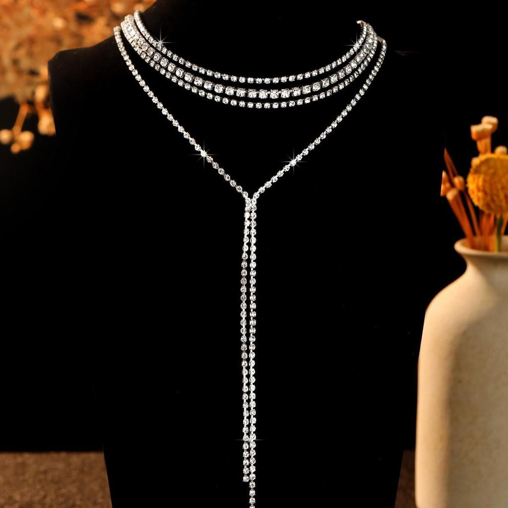 Trendy European & American Snake Chain Tassel Necklace - Cool, Minimalist Design