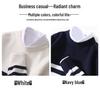 Men's Striped Pure Wool Round Neck Casual Thick Knit Sweater for Autumn & Winter