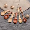 1Pcs Spoon Mini Middle Large Wooden Scoop Solid Flatware Coffee Tea Sugar Salt Condiment Living Cooking Tableware Kitchen Tools
