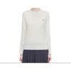 A.P.C Letter Embroidered Crew Neck Long Sleeve Pullover Sweater Women Sweater White COEZJ-F23294-AAD