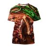 Kids O Neck T Shirt 3D Burger Food Pattern Vivid Unique Design For Outdoor Play Picnic Gathering Park Trips Summer Casual Daily Outfits