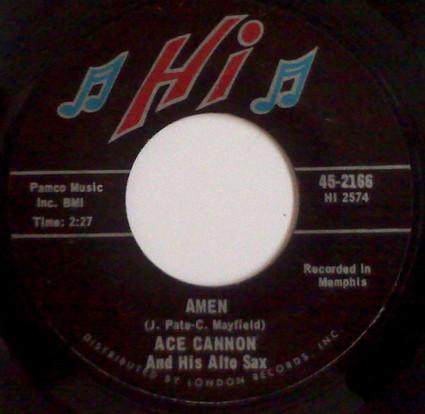 

7inch Record ACE CANNON - Amen 452166 Hi Records 1969 US Soul/Funk Used