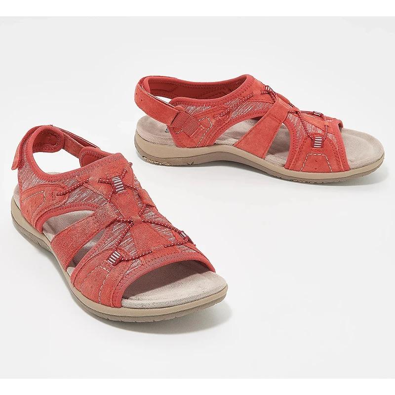 Fashion New Women Outdoor Beach Wedges Sandals Women Low Top Round Toe Casual Shoes Sports Comfortable Fish Mouth Opened Toe Sandals