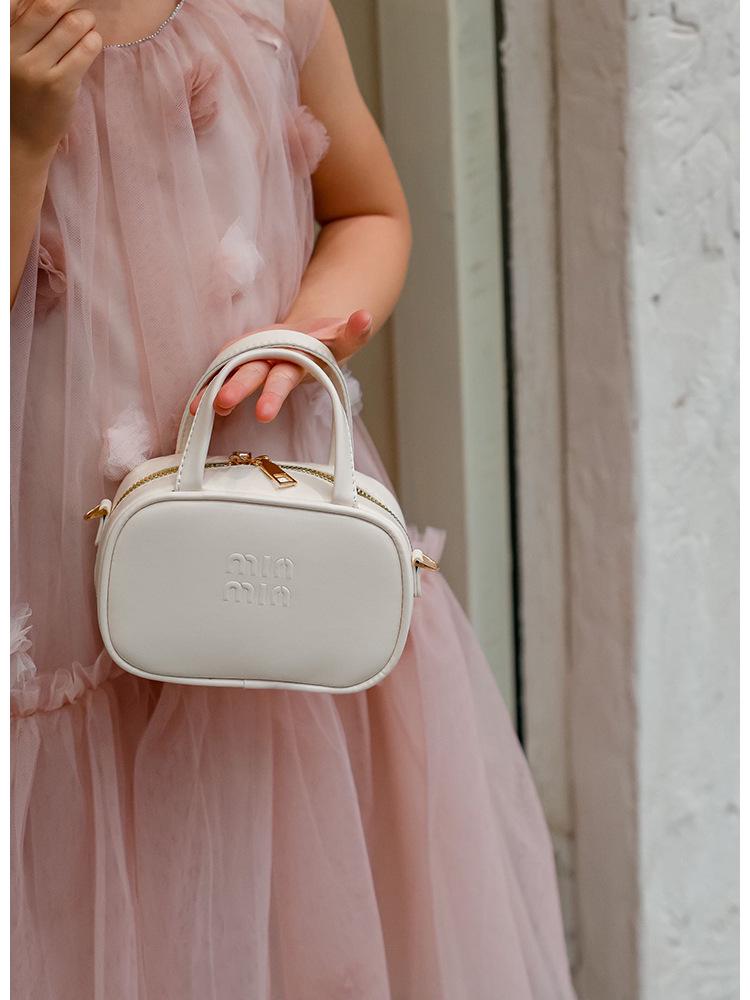 Retro Einfarbige Buchstaben Handtasche & Umhängetasche für Kinder - Vielseitiges Eltern-Kind-Münzfach