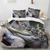 Crocodile Duvet Cover Pillowcase Horror Animal Alligator Bedding Set Adult Boy Girl Bedroom Decoration Single Double Size