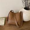 PU Shoulder Bag for Women with Suede and Smooth Panel Design Ideal for Daily Use Work