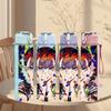 1PC Anime Boy Character Pop Graffiti Style Art 750ml Color Plastic Sports Water Bottle Leakproof Flip Straw Lid Suitable for Sports Office Home Use