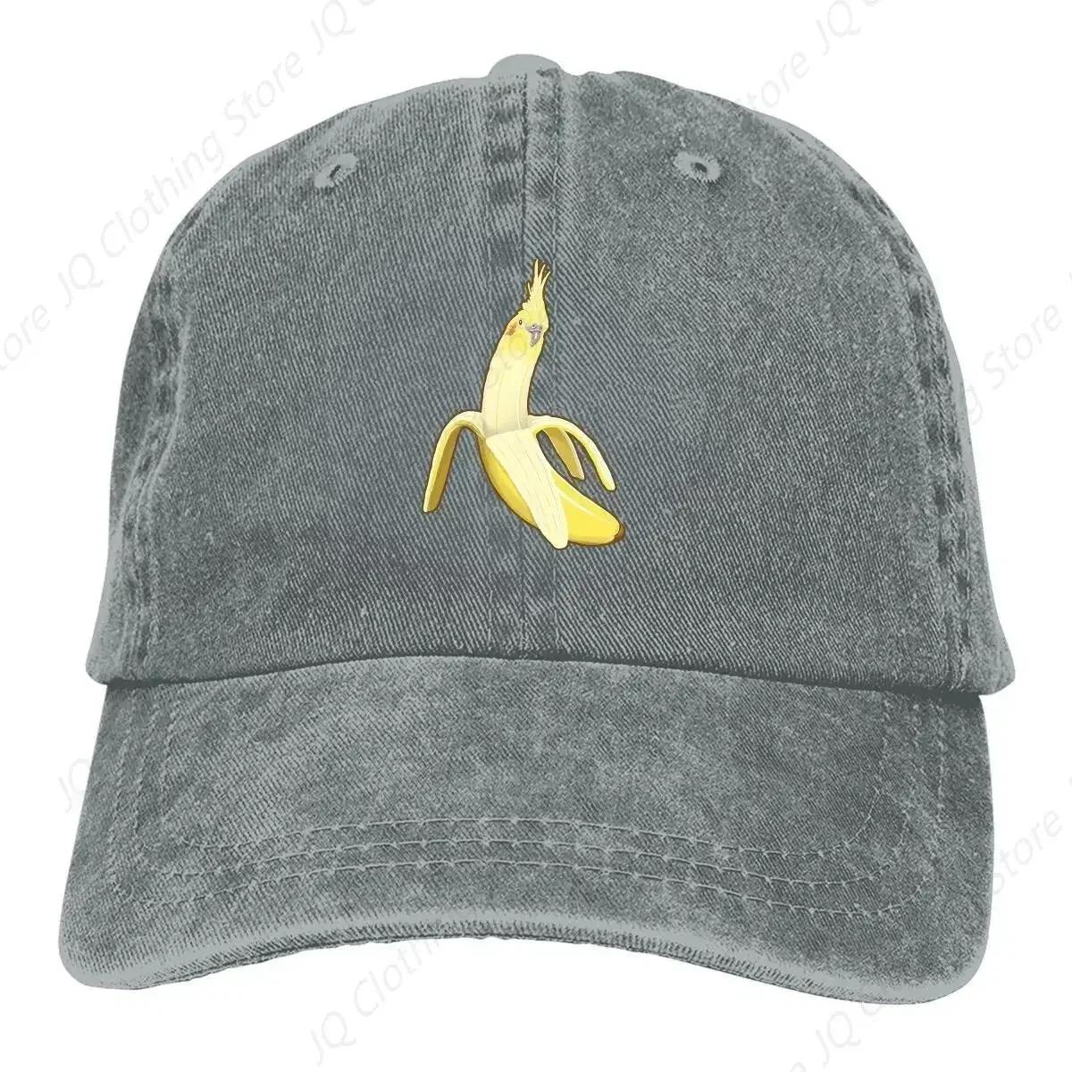 

Cockatiel Banana Baseball Caps Peaked Cap Parrot Birds Pet Sun Shade Hats for Unisex Adjustable