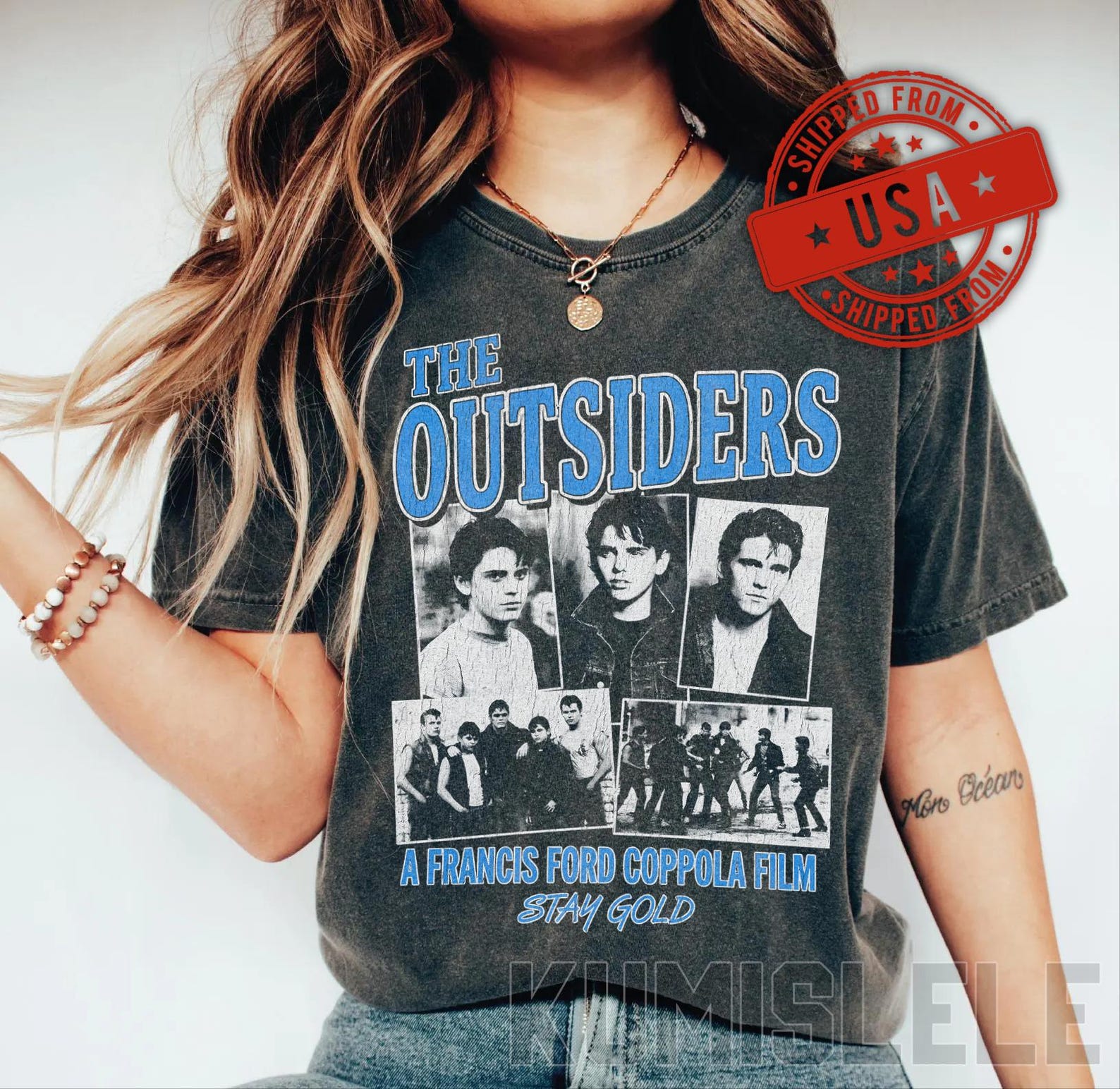The Outsiders Shirt, Stay Gold Ponyboy Curtis Tee, Greasers 80s Movie Merch, Francis Ford Coppola Film Vintage Style T-Shirt, Retro Gift S