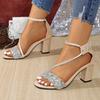 Women Sandals 2026 Summer New Fashion Sexy Medium High Heel Outdoor Sandals Elegant Casual Comfortable Wedding Shoes for Women