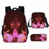 Cartoon African Girl Schoolbag, Primary And Secondary School Backpack, Backpack Three-Piece Set