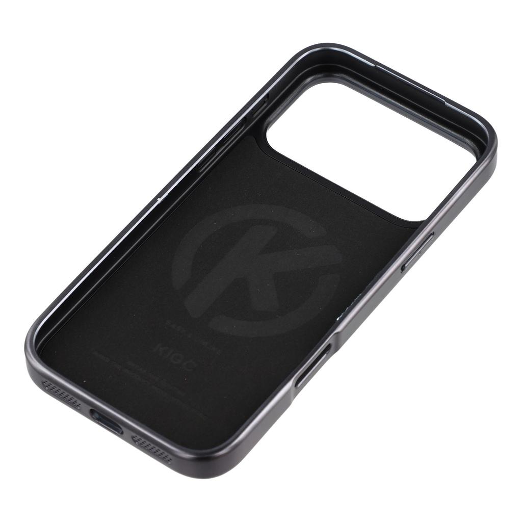 KIGC For iPhone 17 Pro Case Compatible with MagSafe PC + TPU + PU Electroplating Phone Cover