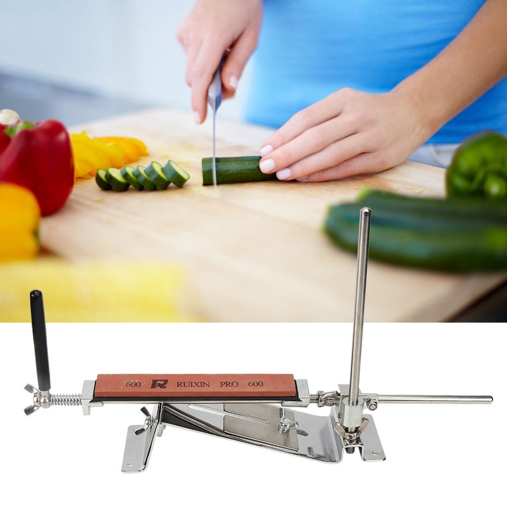 Knife Sharpener Fixed Angle Sharpener with 4 Sharpening Stones Flexible Tool for Kitchen