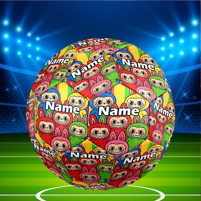 Custom Name Personalized Labubu Print Size 5 Soccer Ball Training & Match Football, for Team, Kicking, Gift for Football Enthusiasts