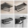 Wall-mounted Toilet Paper Holder Toilet Paper Holder with Locker Toilet Storage Rack Mobile Phone Holder Bathroom Accessories