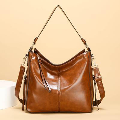 Crossbody Taška Módna Mäkká Koža Veľkokapacitná Dámska Taška Tote Taška Jednoramenná Taška