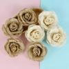 1-5Pcs Jute Hessian Burlap Rose Flowers Heads DIY Linen Handmade Flower Craft Accessories Vintage Rustic Wedding Home Decoration