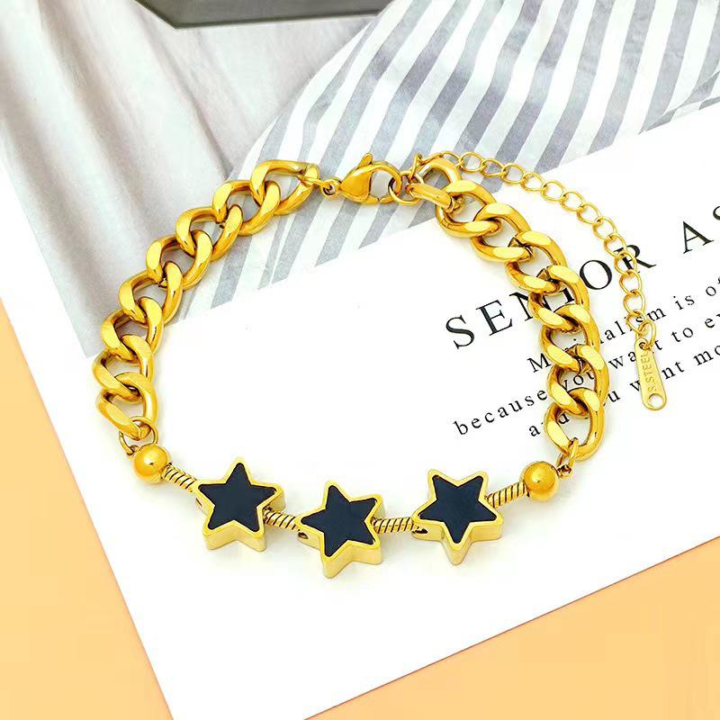 Women's Fashion Titanium Steel Bracelet: Elegant Japanese & Korean Design, Non-Fading Stainless Steel, Versatile Jewelry.