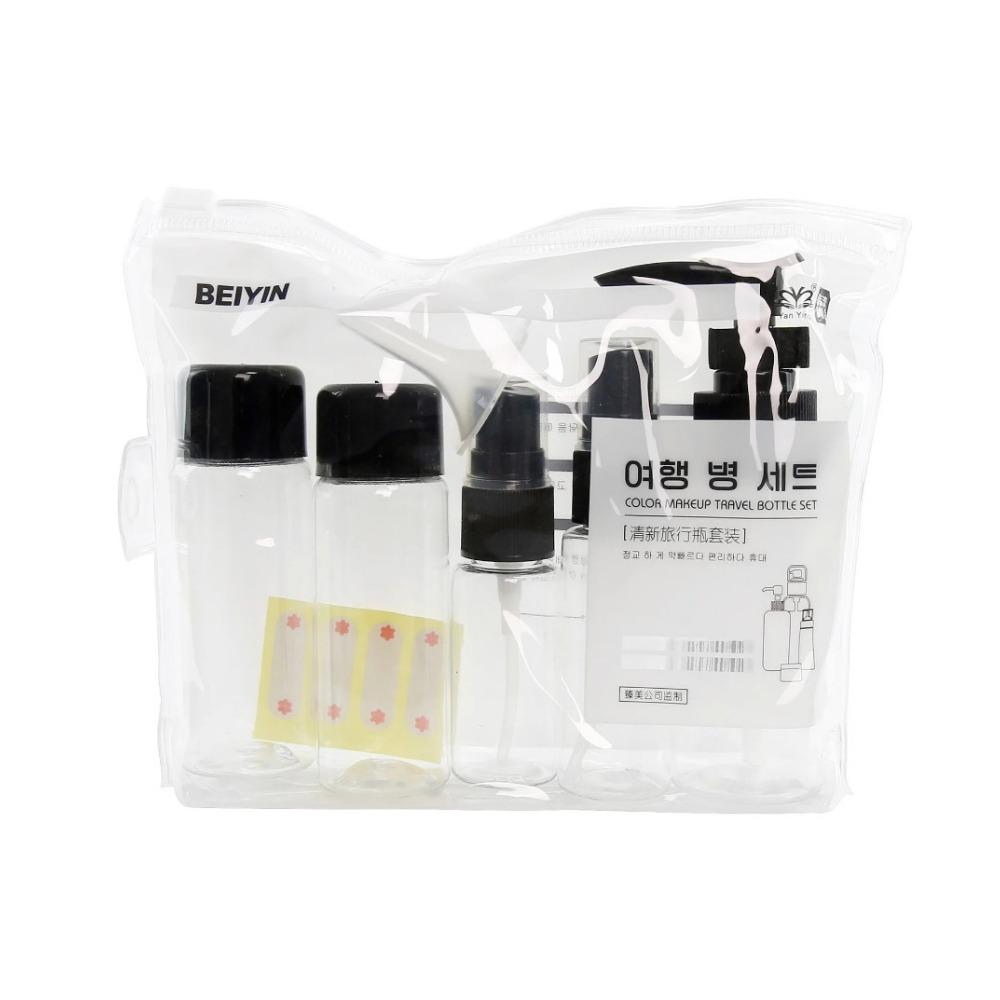 6/7/11Pcs Travel Cosmetics Sub-Bottling PET Spray Lotion Cream Refillable Bottle Empty Liquid Container Portable Tool