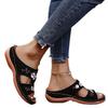 Women’s Hollow Embroidered Platform Sandals, Thick Sole, Summer Beach Slip-Ons, Wide Size
