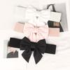 Elegant Vintage Wide Side Elastic Dress Decoration Korean Belt Women Waistbands Large Bow