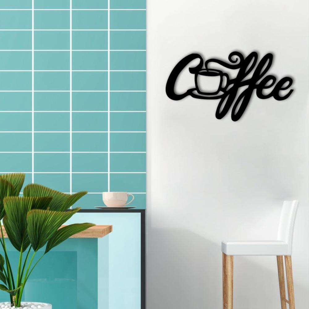 Wrought Iron Wall Art, Metal Coffee Decor, Line Art Sign, Kitchen Metal Art, Farmhouse Wall Hanging, Office Gift