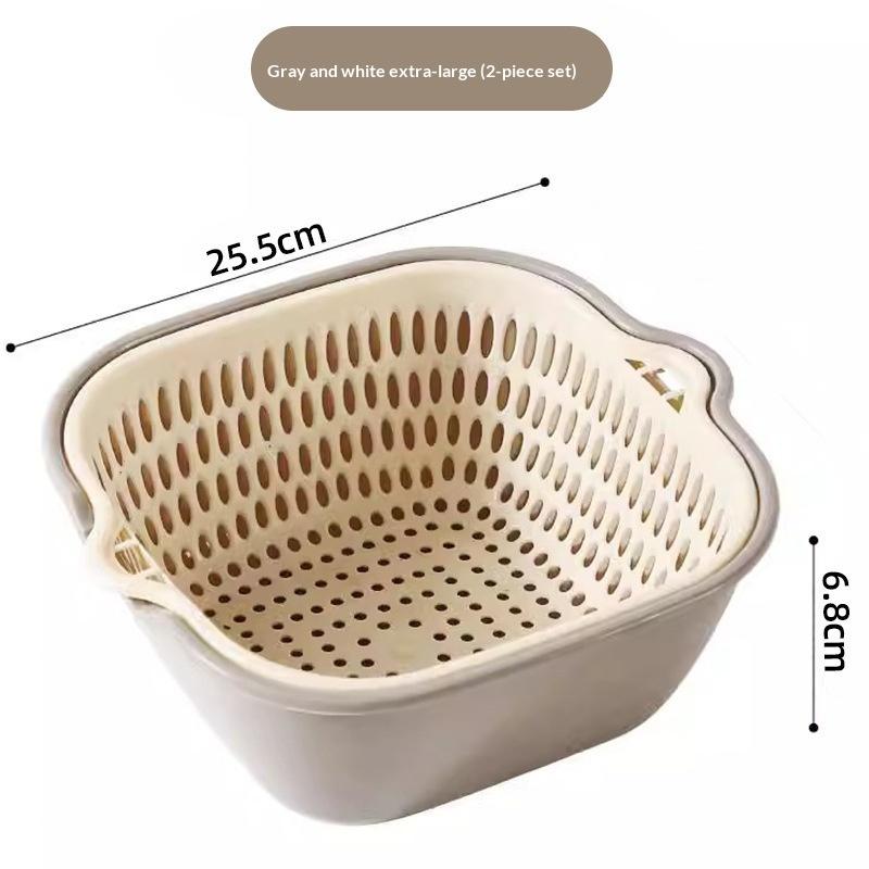 2/6/8Pcs Kitchen Sink Vegetable Drainer Fruit Basket For Fruit Washing Plastic Basin Vegetable Washing Basin Drain Basket Basin