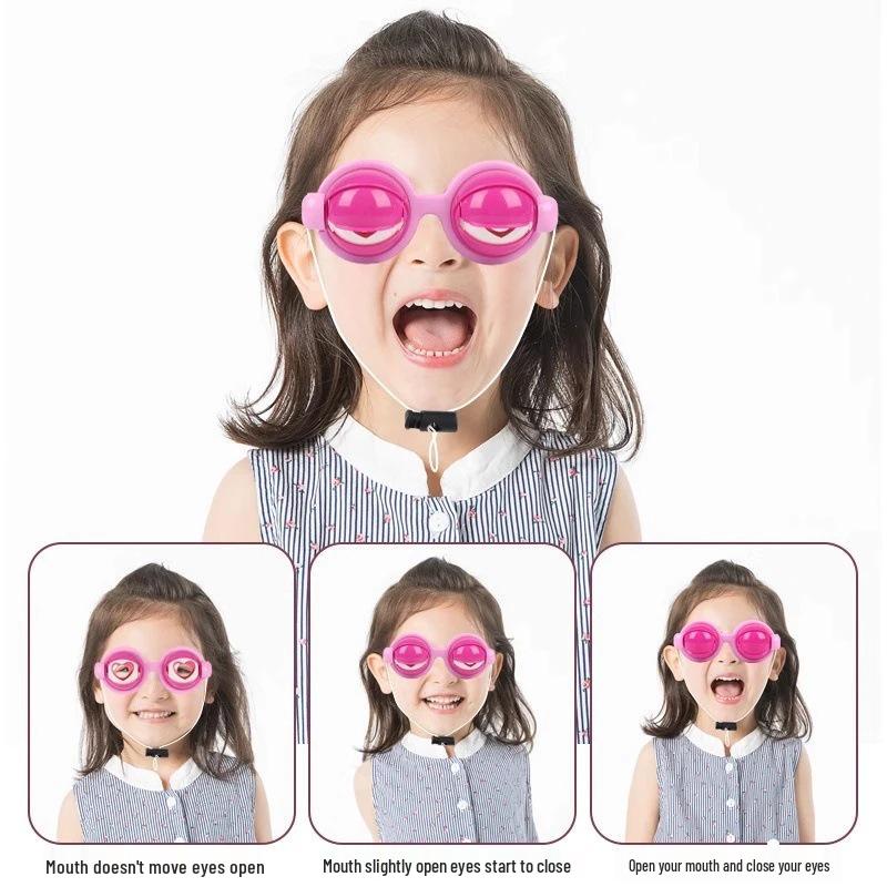 New Funny Crazy Glasses: Blink and Prank with Pull String - Perfect for Kids' Fun!