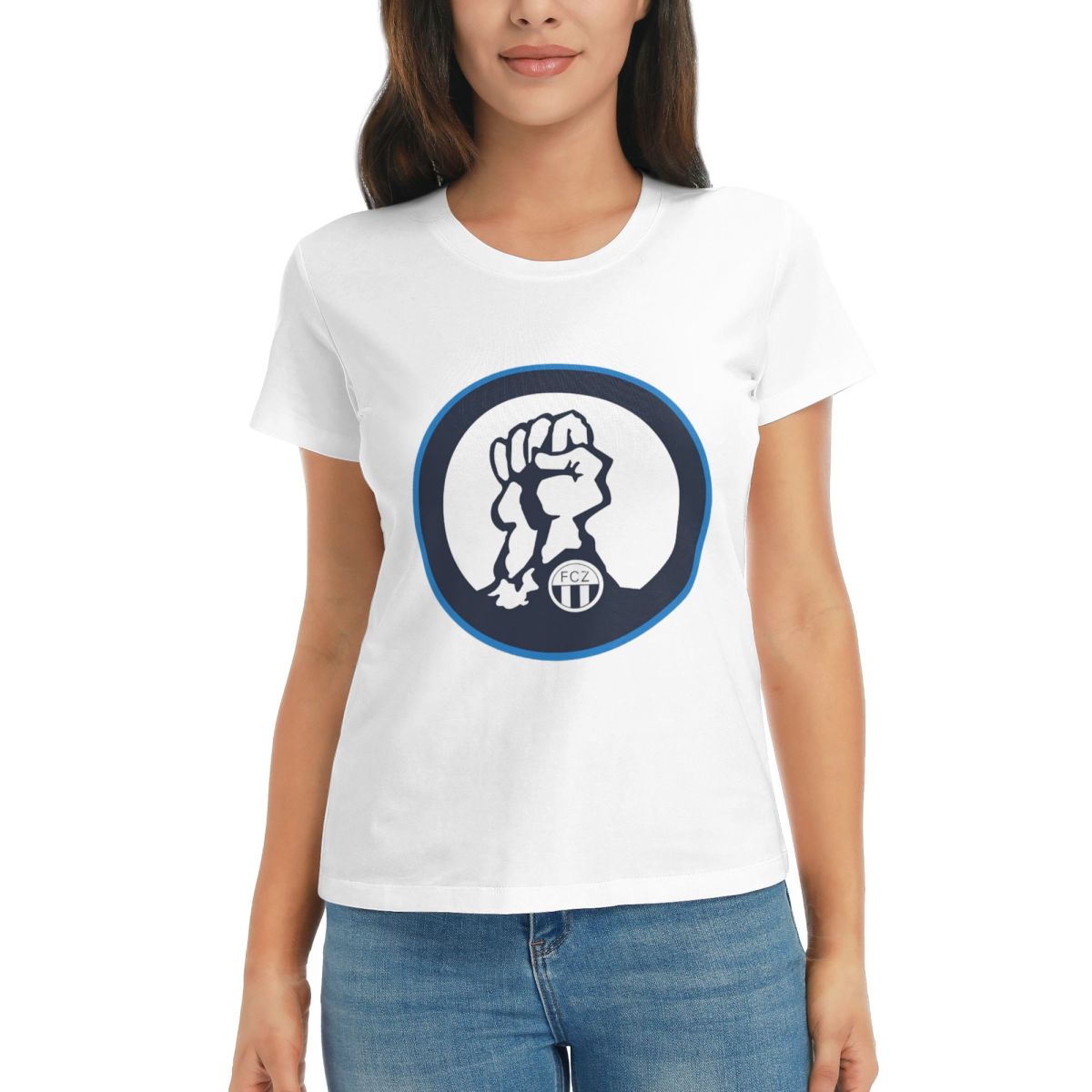 

Women TShirt Zurich FCZ Sudkurve 1896 Summer Short Sleeve Tees Crew Neck Cotton T Shirts Clothes Tops Streetwear S
