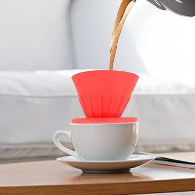 Kaffeefilter, Filterbecher, abnehmbarer Silikonbereiter mit 3,94 Zoll Boden, Kegelbrüher für