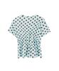 HIGH SCHOOL DISCO Dot Line Shirring Short Sleeve_Mint