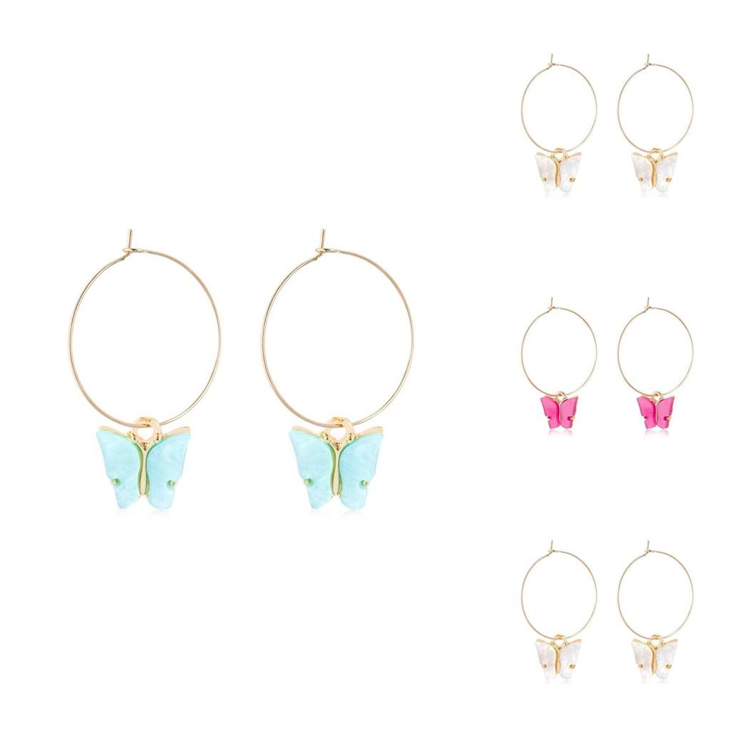 Colorful Alloy Butterfly Earrings For Women Trendy And Unique Gift Idea