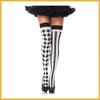 Clown Asymmetrical Striped Printed Over Knee Long Sock Halloween Thigh Highs Stockings Cosplay Costume Tights for Women