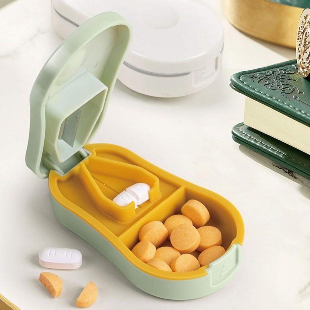 Invisible Storage Tablet Storage Box Plastic Pill Divider Case Portable Mini Pill Cutter  Daily Use