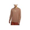 Jordan Flight Essentials Embroidered Lettering Loose Round Neck Long Sleeve T-Shirt Unisex Tops Vintage-Brown DN4428-256