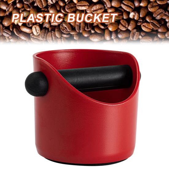 Espresso Knock Box Removable Knock Bar Non-Slip Base Smooth Edge Thick Slant Opening Storage Anti-crack Large Capacity Espresso Dump Bin Cafe Supplies
