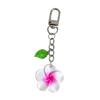 Alltags Schlüsselanhänger Helle Sonnenblume und Frangipani Anhänger Schlüsselring Leichter PVC Schlüsselhalter für Rucksack Handtasche