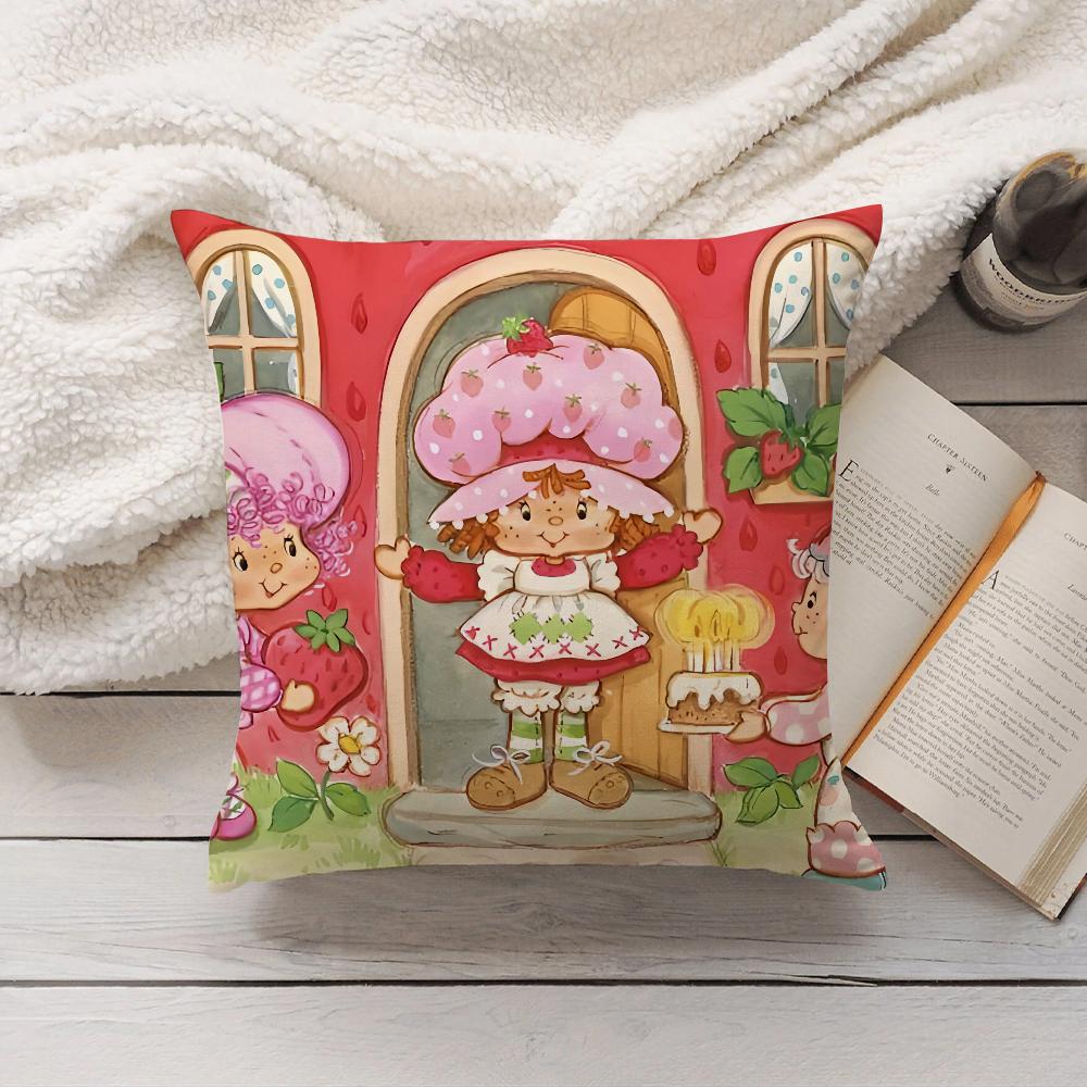 S-Strawberry S-Shortcake Baby Friends Pillow Case Home Decoration Cushion Cover Suitable For Bedroom Car Office Sofa