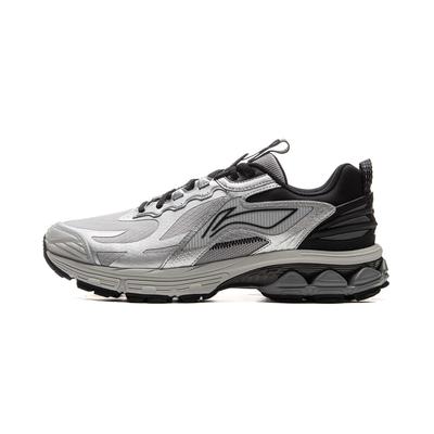 Li Ning Fuyao 2.0 Trail Textil, TPU Niedrig geschnitten Langstreckenlauf Sprint Laufschuhe Herren Silber Grau ARXU011-4