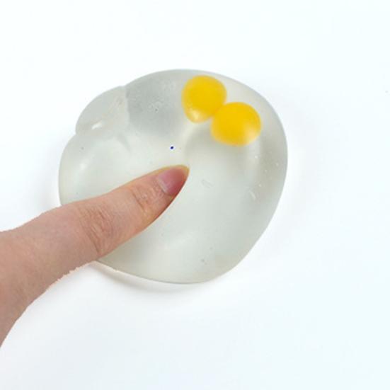 Boredom Relief Stress Ball Transparent Egg Toy, Clear Squeeze Fidget Durable Squeezing Toy Sensory for & Anxiety Relieving
