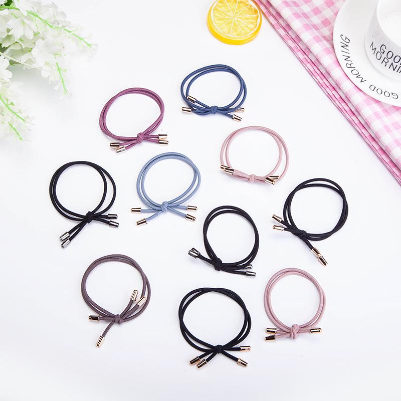 Korean 3-in-1 Beaded Hair Ring & Headband